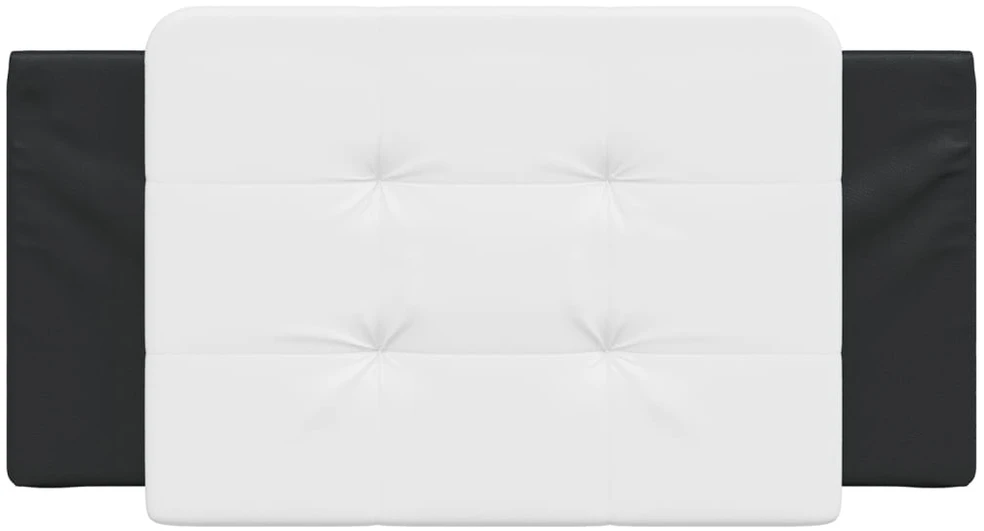 Galvūgalio pagalvėlė Zadar, juoda ir balta, 100 cm, dirbtinė oda