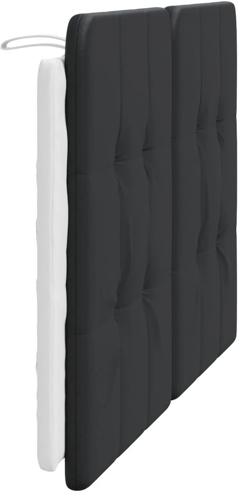 Galvūgalio pagalvėlė, juodas ir baltas, 120cm, dirbtinė oda