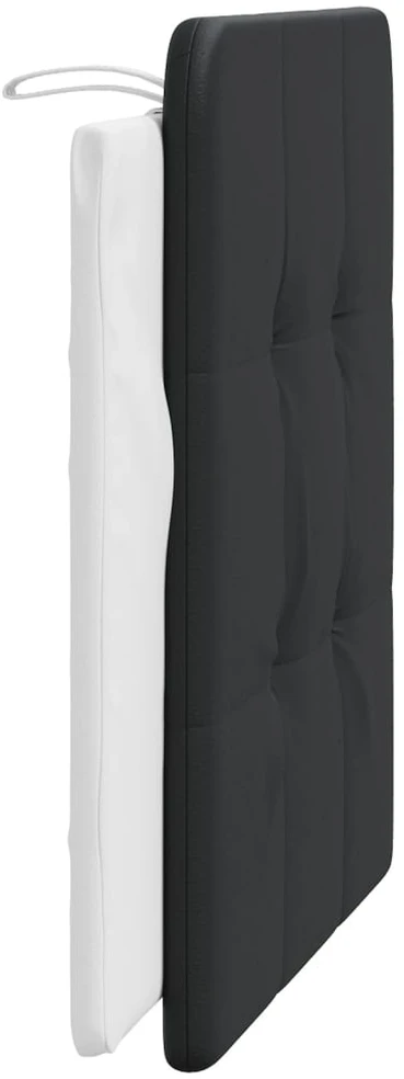 Galvūgalio pagalvėlė, juodas ir baltas, 100cm, dirbtinė oda
