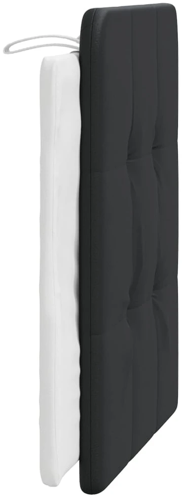 Galvūgalio pagalvėlė, juodas ir baltas, 90cm, dirbtinė oda