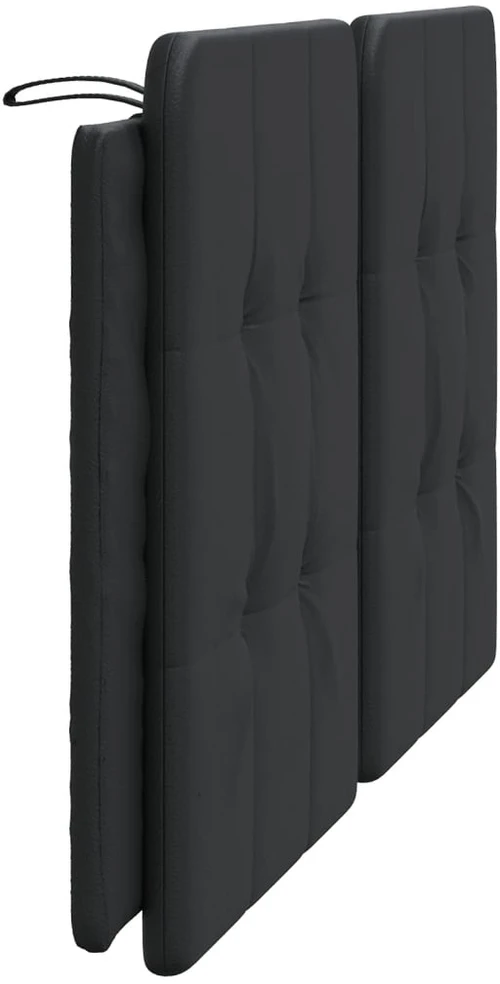 Galvūgalio pagalvėlė, juodos spalvos, 160cm, dirbtinė oda