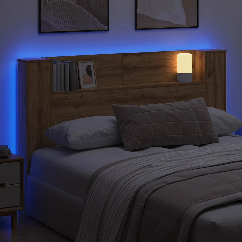 Galvūgalio spinta su LED Amatinė Ąžuolas Apdirbta mediena