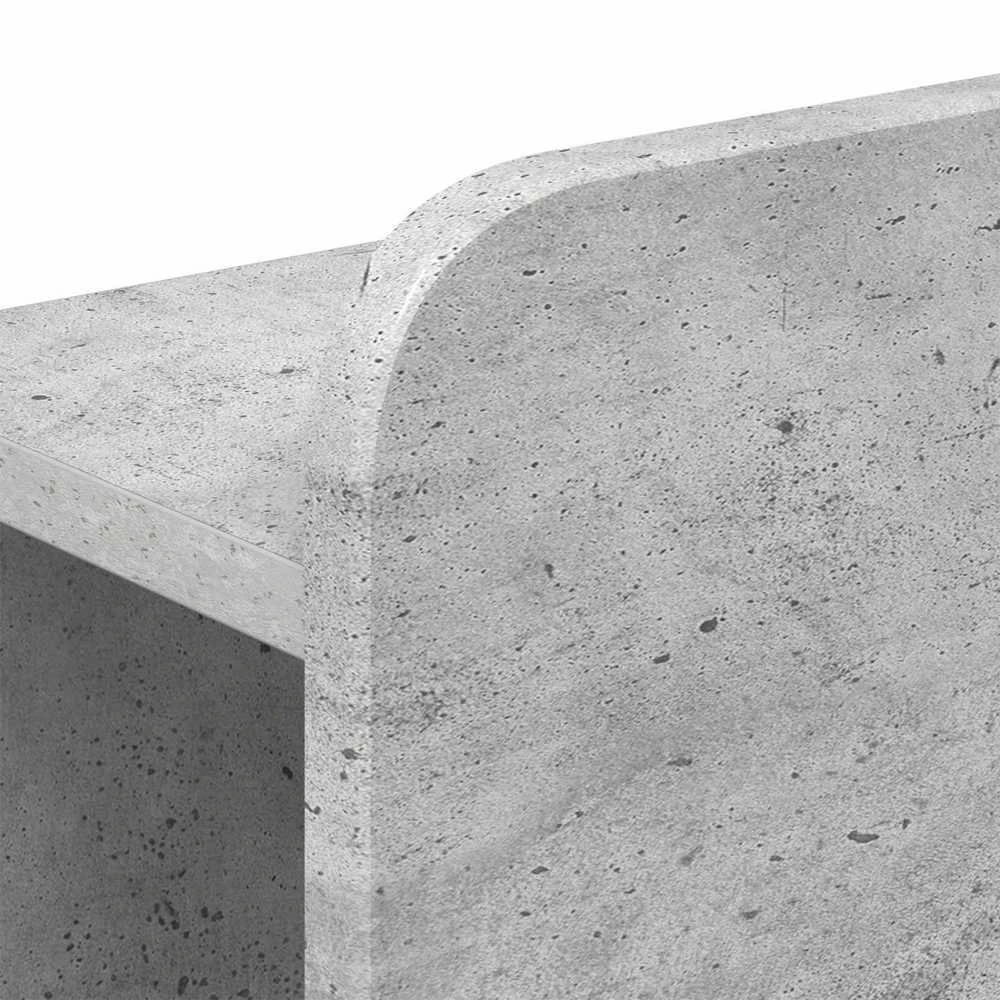 Galvūgalio spintelė su saugykla Betono pilka Apdirbta mediena
