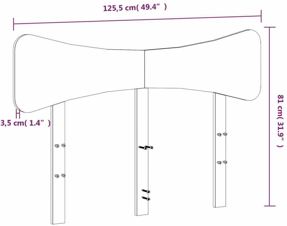 Galvūgalis, 120cm, pušies medienos masyvas