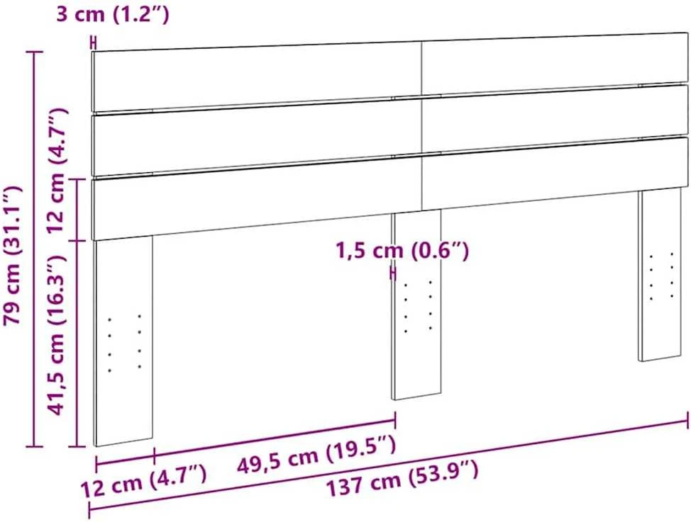 Galvūgalis, 135 cm, ąžuolo masyvo mediena