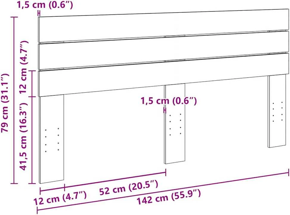 Galvūgalis, 140 cm, ąžuolo masyvo mediena