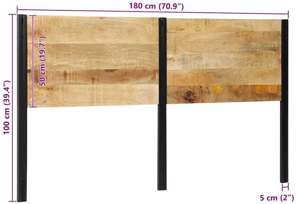 Galvūgalis, 180cm, mango medienos masyvas ir geležis