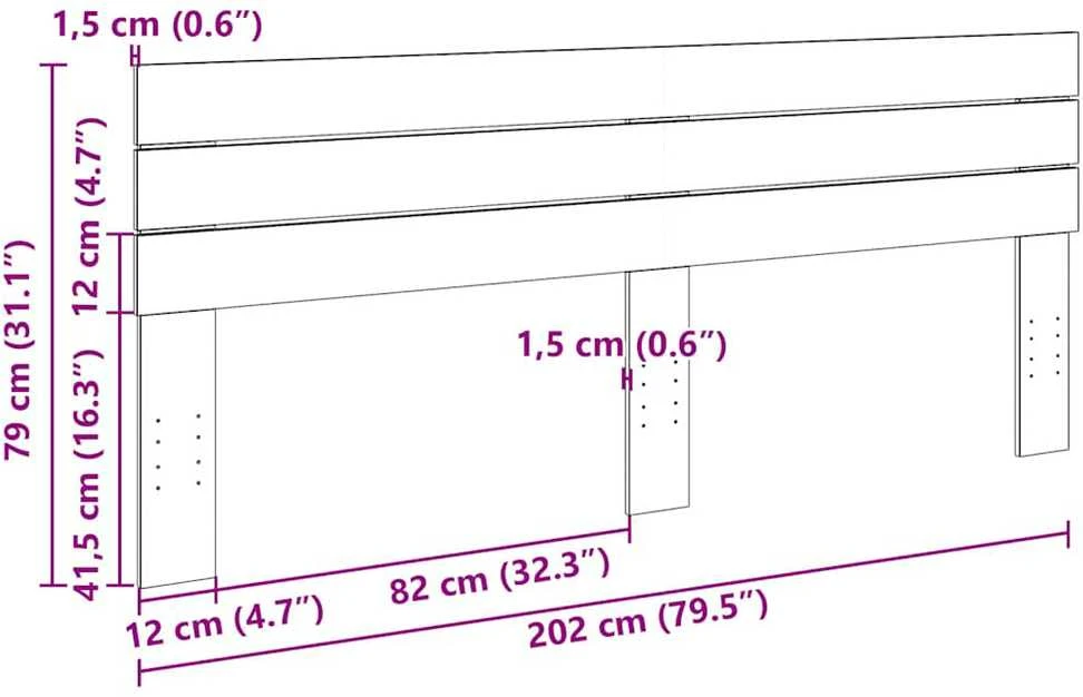 Galvūgalis, 200 cm, ąžuolo masyvo mediena