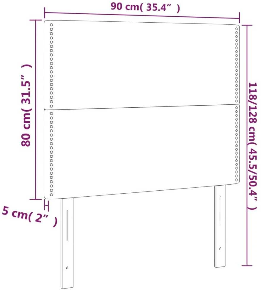 Galvūgalis, 2vnt. juodos spalvos, 90x5x78/88cm, audinys