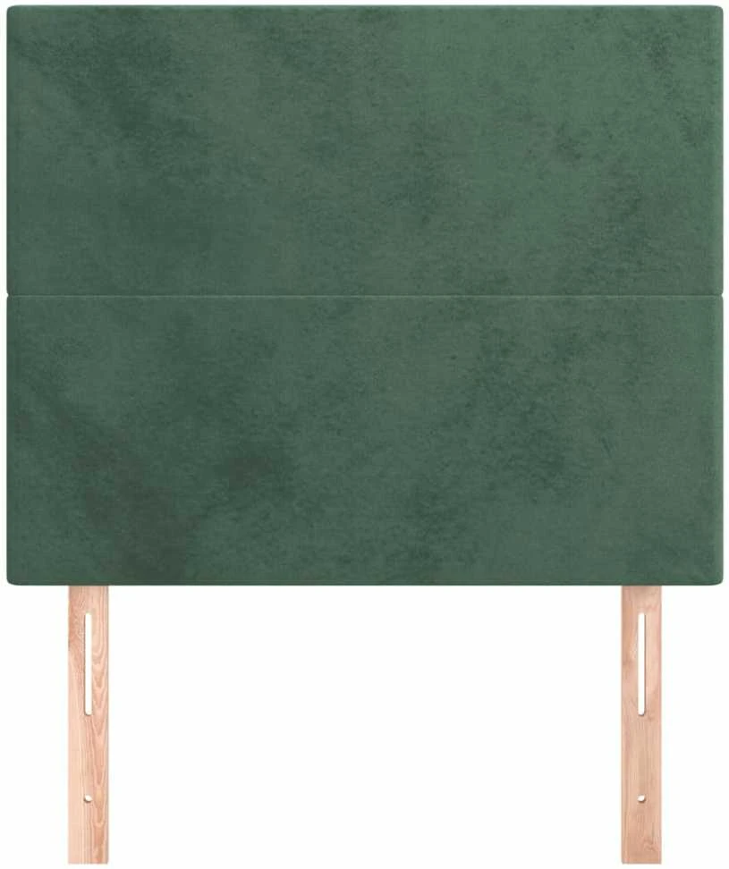 Galvūgalis, 2vnt. tamsiai žalios spalvos, 80x5x78/88cm, aksomas