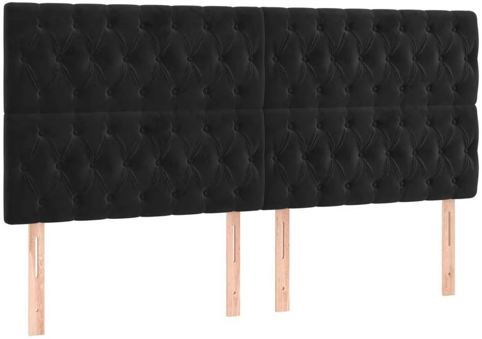 Galvūgalis, 4vnt., juodos spalvos, 100x7x78/88cm, aksomas