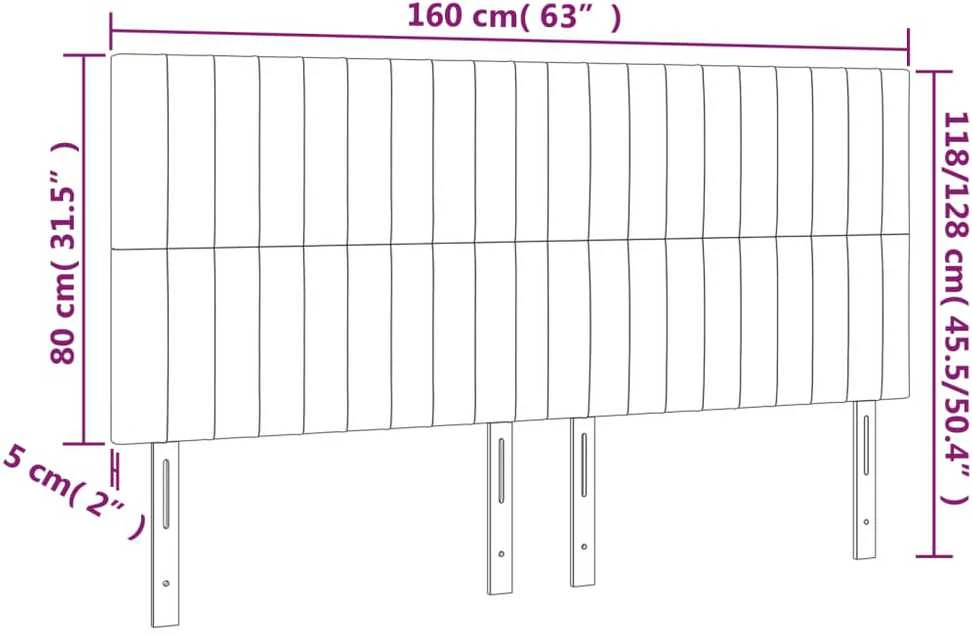 Galvūgalis, 4vnt., mėlynos spalvos, 80x5x78/88cm, audinys