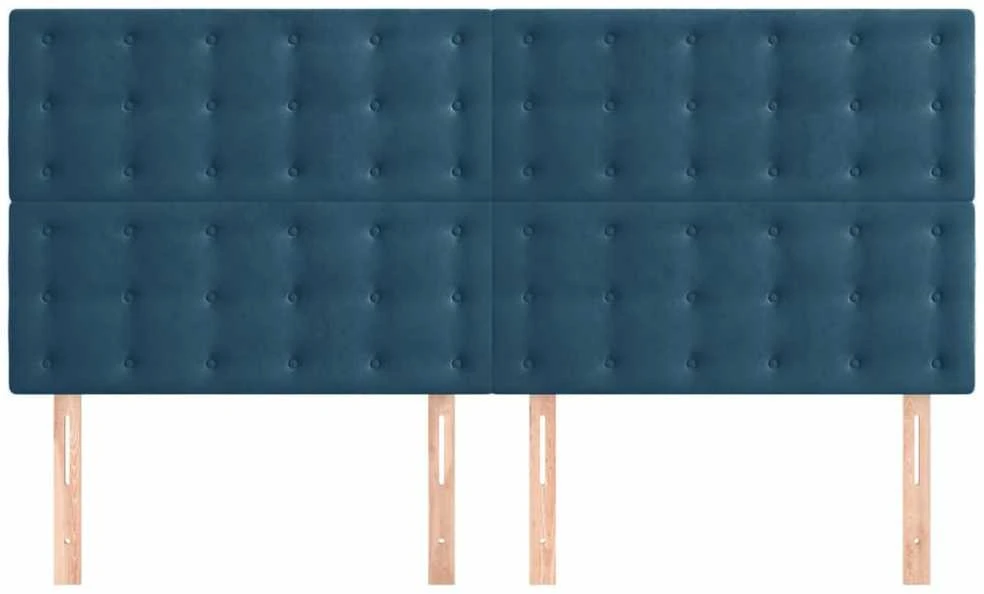 Galvūgalis, 4vnt.tamsiai mėlynos spalvos, 90x5x78/88cm, aksomas
