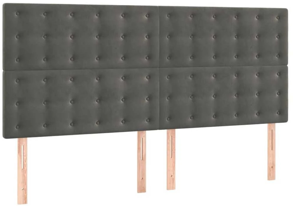 Galvūgalis, 4vnt.,tamsiai pilkos spalvos, 80x5x78/88cm, aksomas