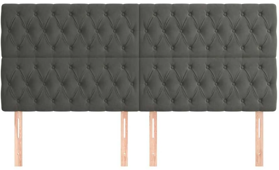 Galvūgalis, 4vnt.,tamsiai pilkos spalvos,100x7x78/88cm, aksomas