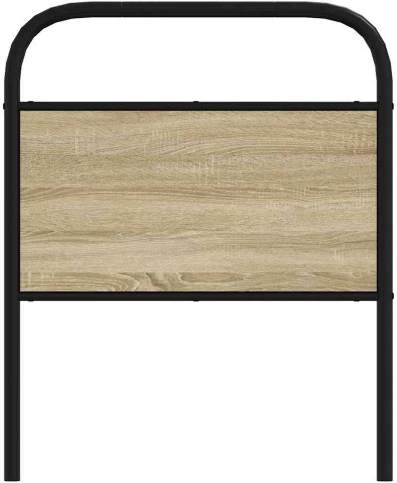 Lova Pakaitinis galvūgalis, ąžuolo spalvos, 80 cm, plienas ir mediena