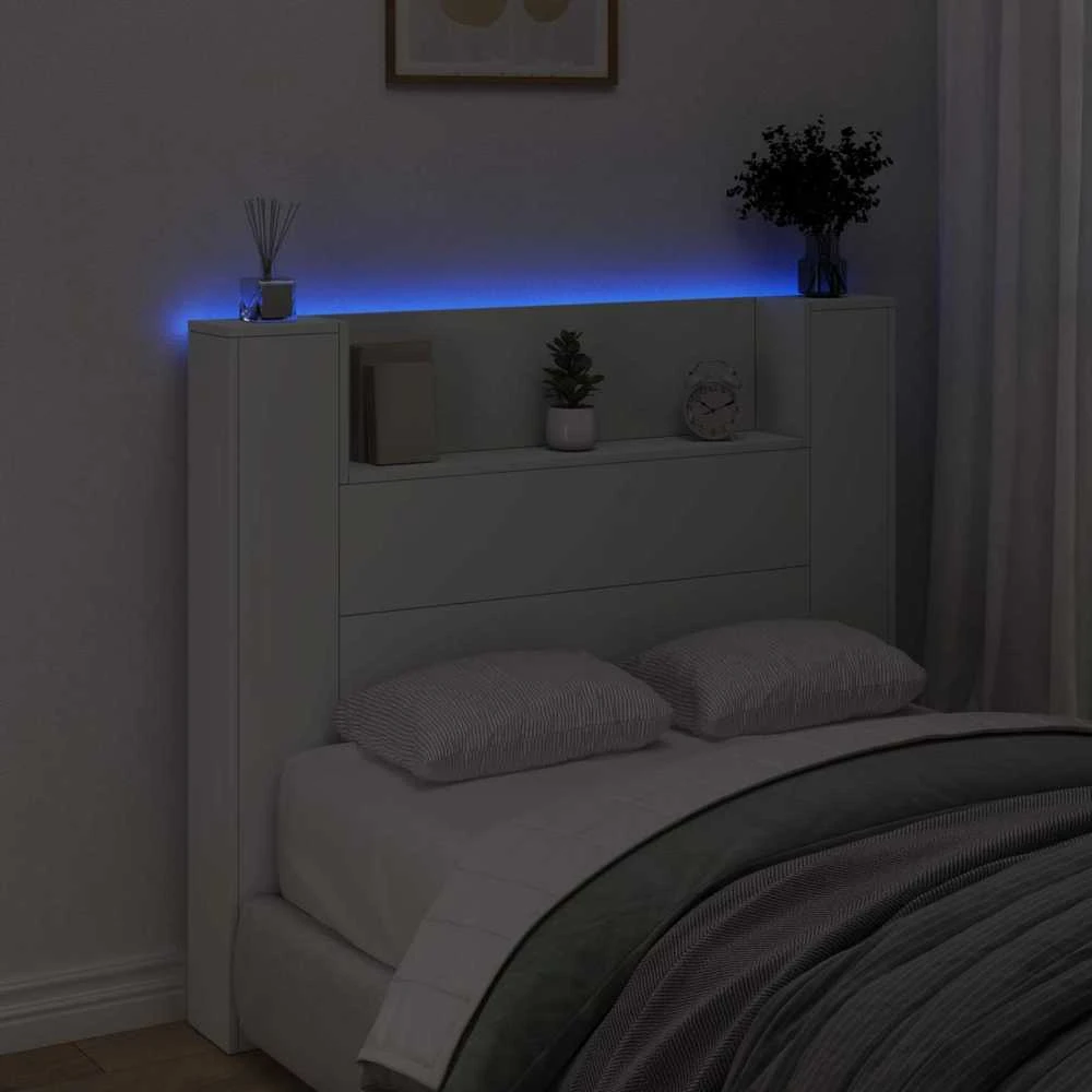 LED galvūgalis su saugojimu Balta Apdirbta mediena