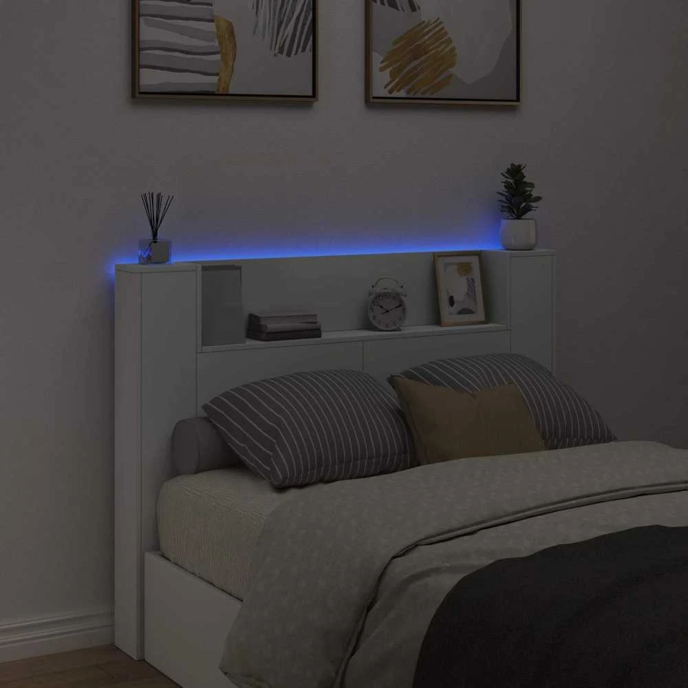 LED galvūgalis su saugojimu Balta Apdirbta mediena