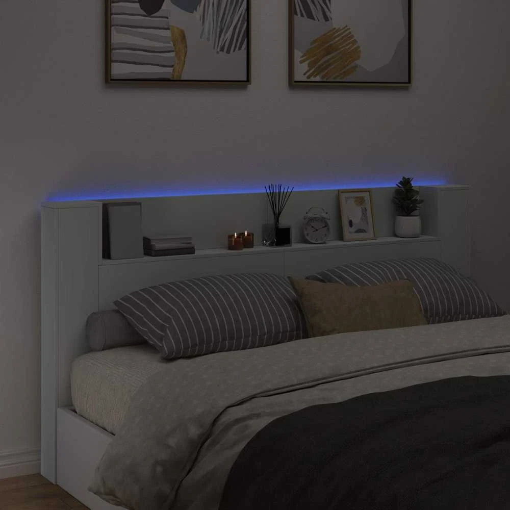 LED galvūgalis su saugojimu Balta Apdirbta mediena