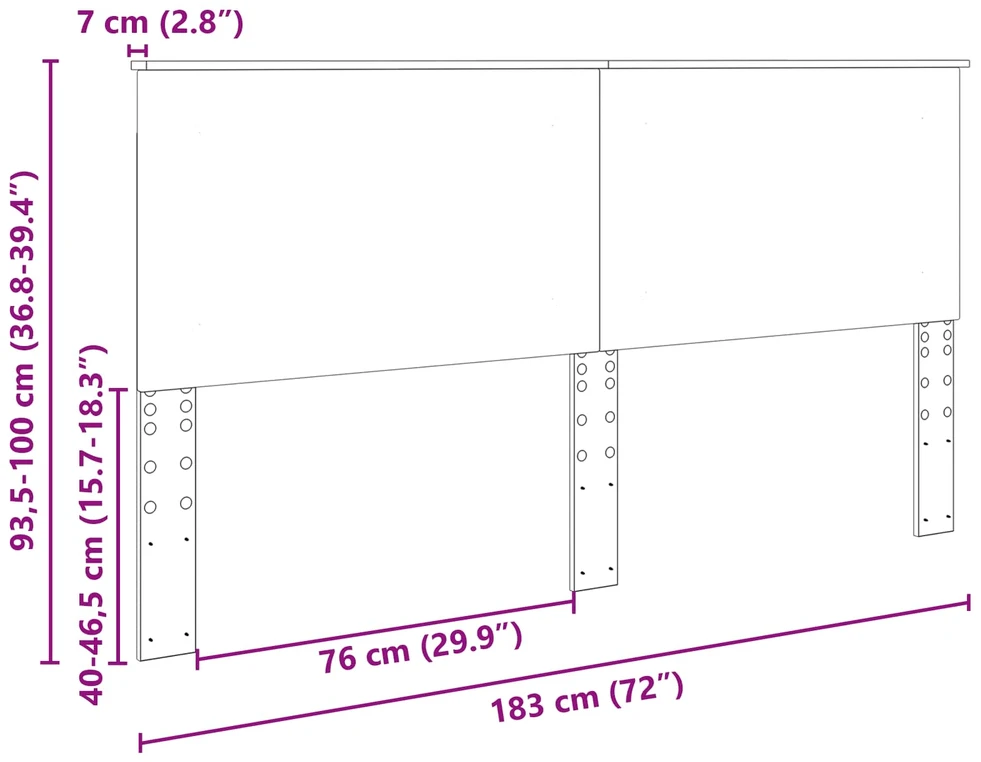 Galvūgalis Betono Pilka 100 cm Dirbtinė mediena