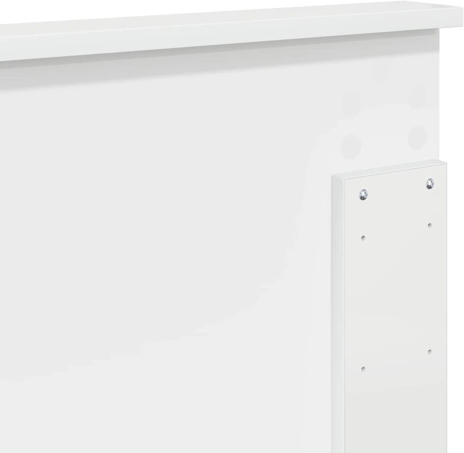 Galvūgalis Blizgus baltas 100 cm Dirbtinė mediena