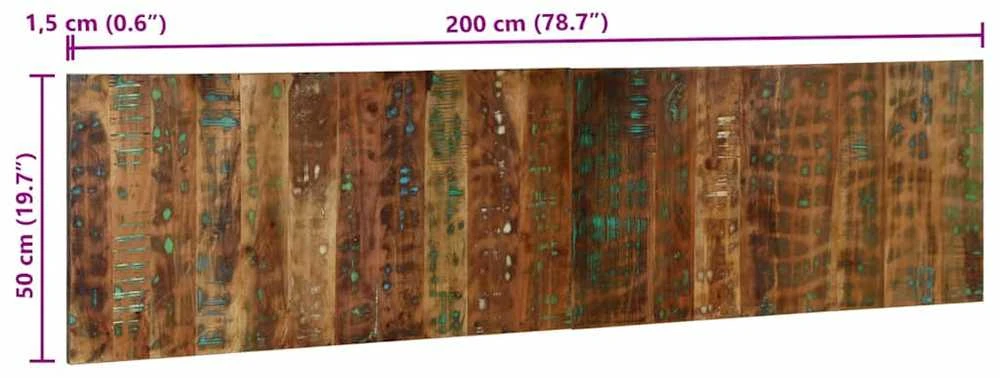 Lova galvūgalis Daugiaspalvis 200 cm Regeneruota medžio masyva