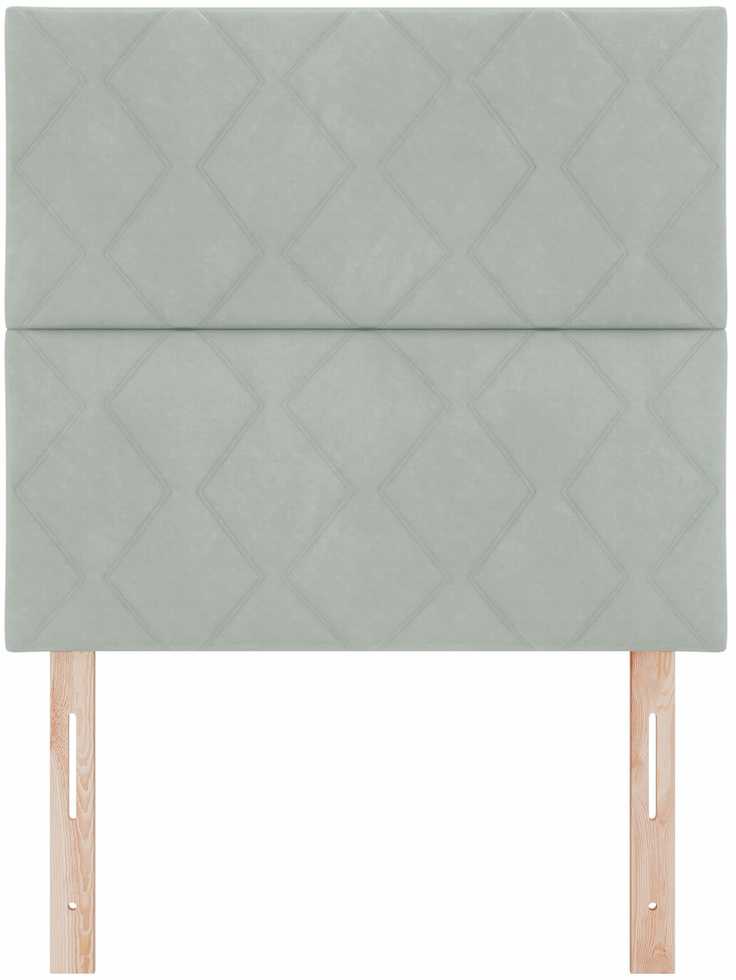 Galvūgalis Šviesiai pilka 100 cm Aksomas