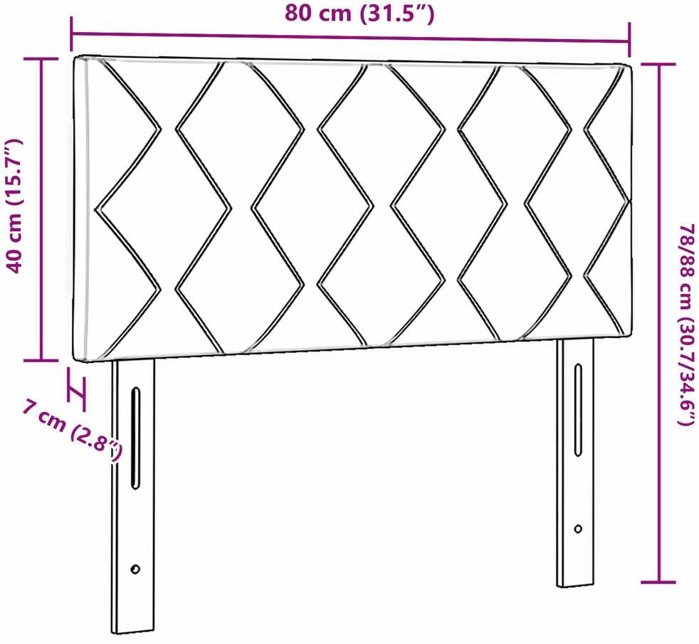 Galvūgalis Rožinė 80 cm Aksomas