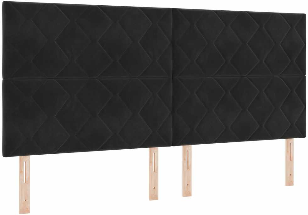Galvūgalis Juodas 200 cm Aksomas