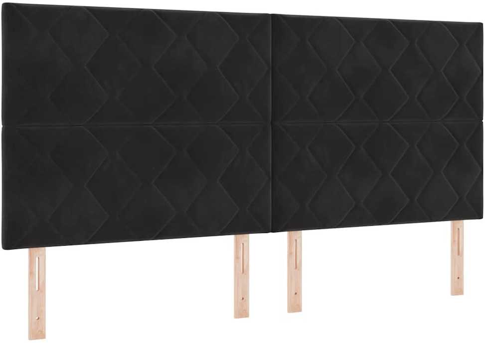 Galvūgalis Juodas 200 cm Aksomas