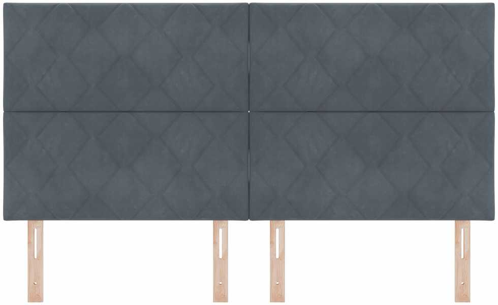 Galvūgalis Tamsiai pilka 180 cm Aksomas