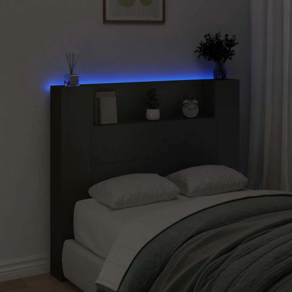 LED galvūgalis su saugojimu Juoda Apdirbta mediena