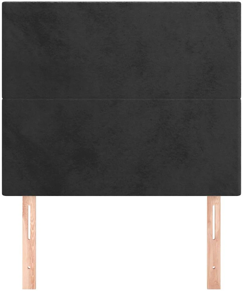 Galvūgalis, 2vnt., juodos spalvos, 100x5x78/88cm, aksomas