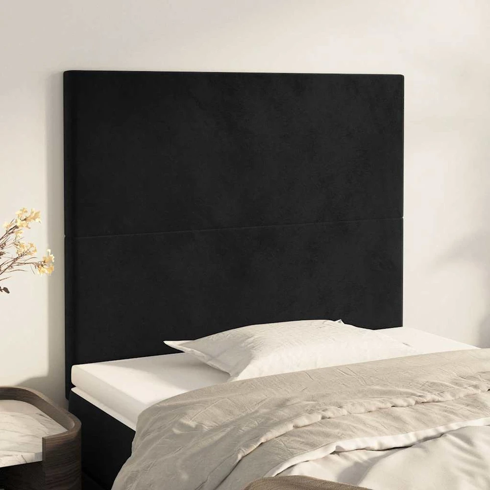 Galvūgalis, 2vnt., juodos spalvos, 100x5x78/88cm, aksomas
