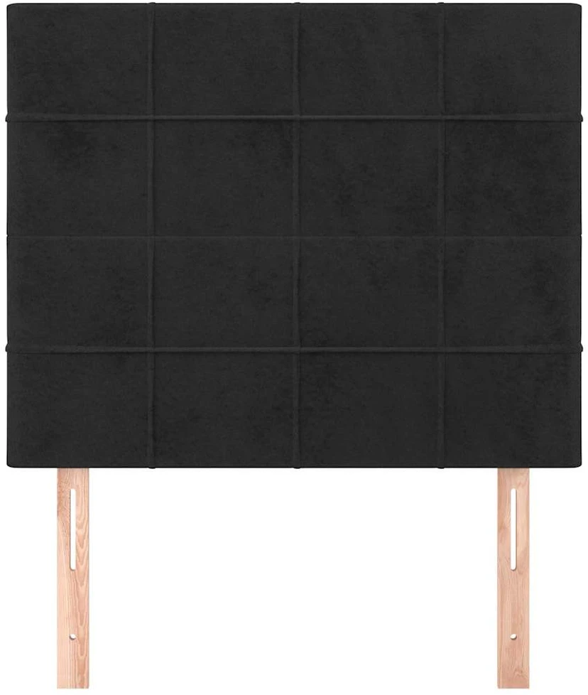 Galvūgalis, 2vnt., juodos spalvos, 100x5x78/88cm, aksomas