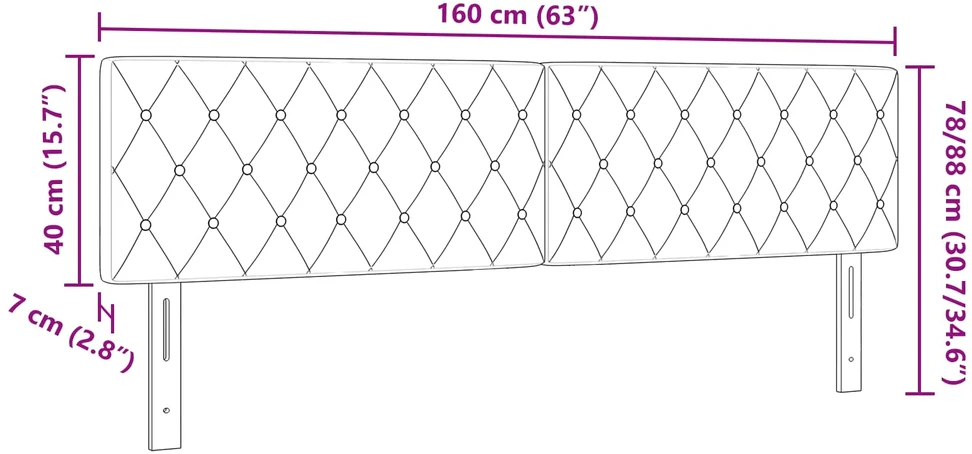 Galvūgalis Juodas 160 cm Aksomas