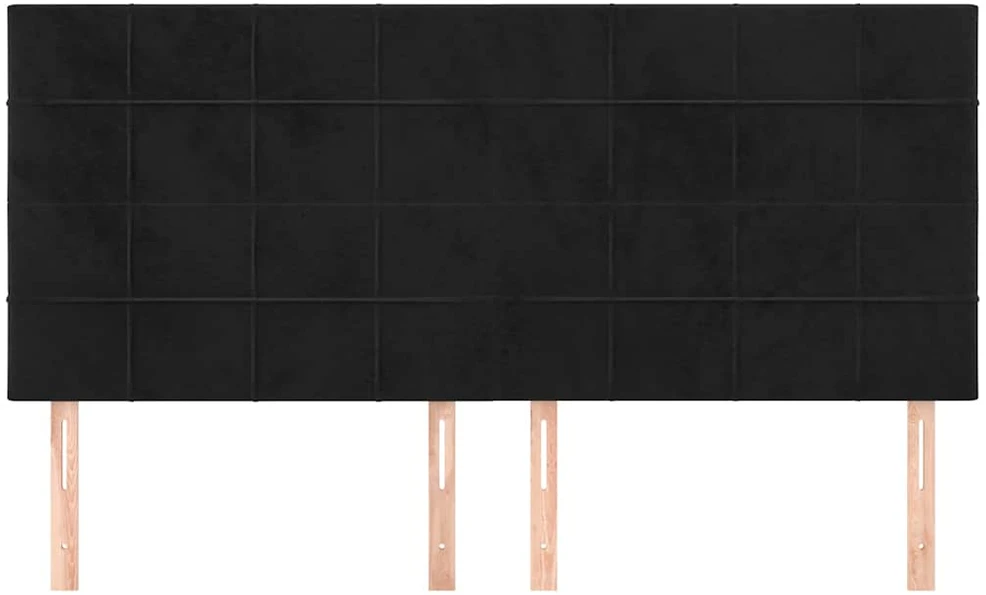 Galvūgalis, 4vnt. juodos spalvos, 90x5x78/88cm, aksomas