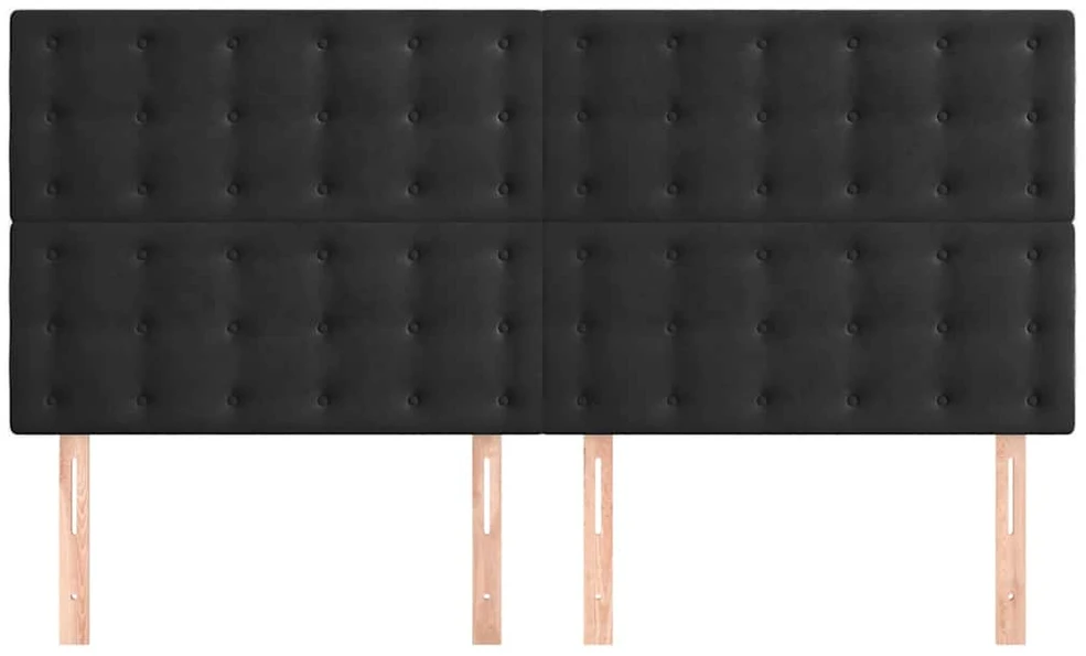 Galvūgalis, 4vnt., juodos spalvos, 100x5x78/88cm, aksomas