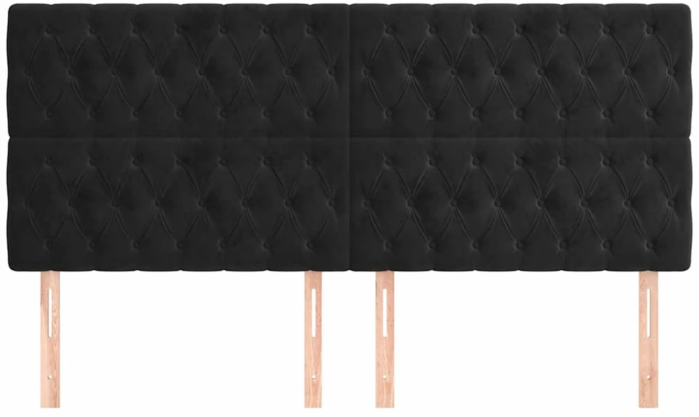 Galvūgalis, 4vnt., juodos spalvos, 100x7x78/88cm, aksomas