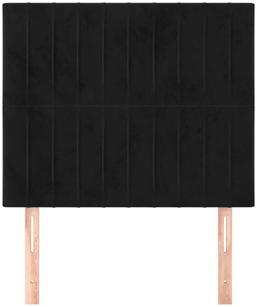 Galvūgalis, 2vnt., juodos spalvos, 80x5x78/88cm, aksomas
