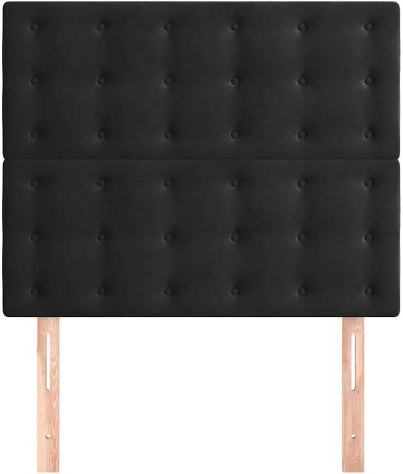Galvūgalis, 2vnt., juodos spalvos, 80x5x78/88cm, aksomas