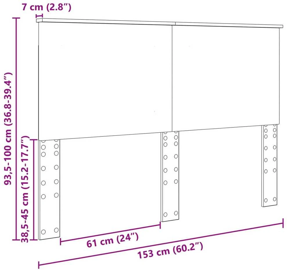 Galvūgalis Juodas Ąžuolas 100 cm Dirbtinė mediena