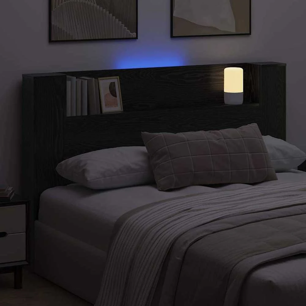 LED galvūgalis su saugojimu Juodojo ąžuolo Apdirbta mediena