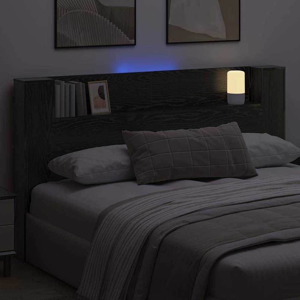 LED galvūgalis su saugojimu Juodojo ąžuolo Apdirbta mediena
