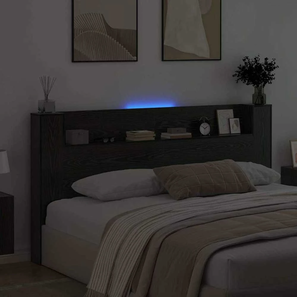 LED galvūgalis su saugojimu Juodojo ąžuolo Apdirbta mediena
