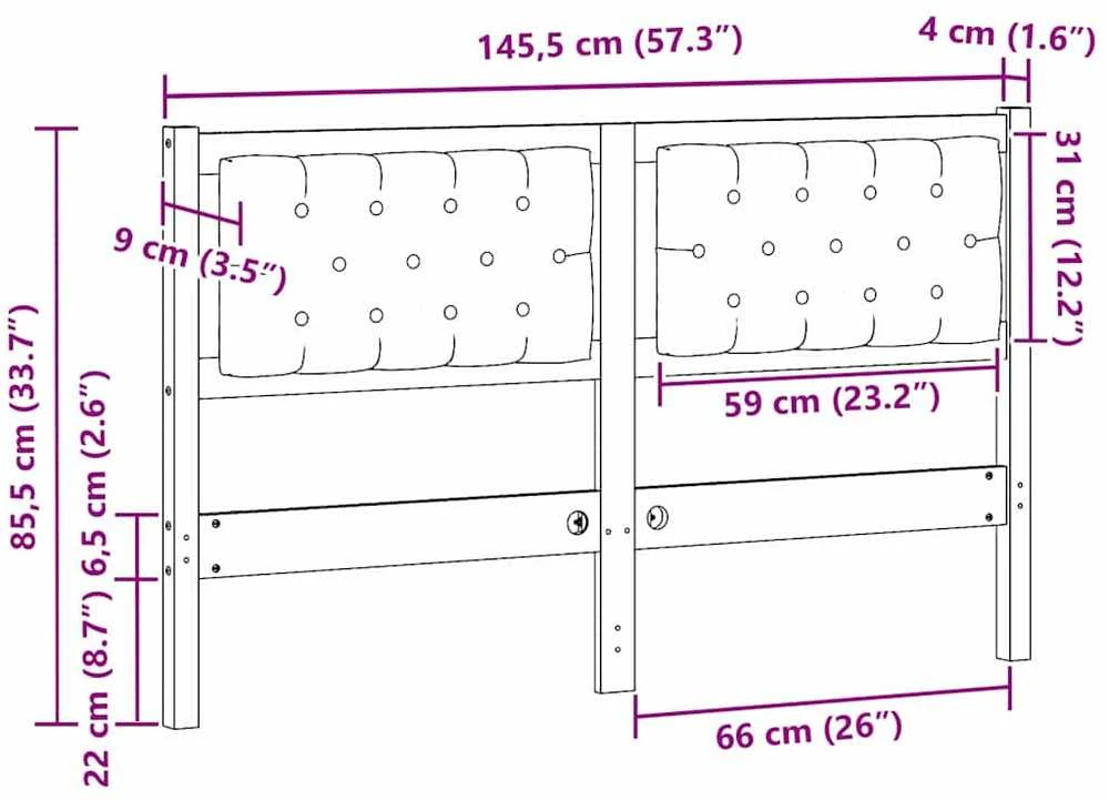 Galvūgalis Kita Ruda ir šviesiai pilka 140 cm Pušies masyvas