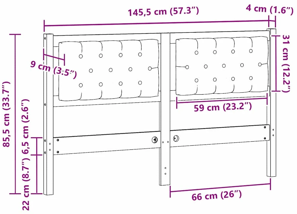 Galvūgalis Kita ruda ir tamsiai pilka 140 cm Pušies masyvas