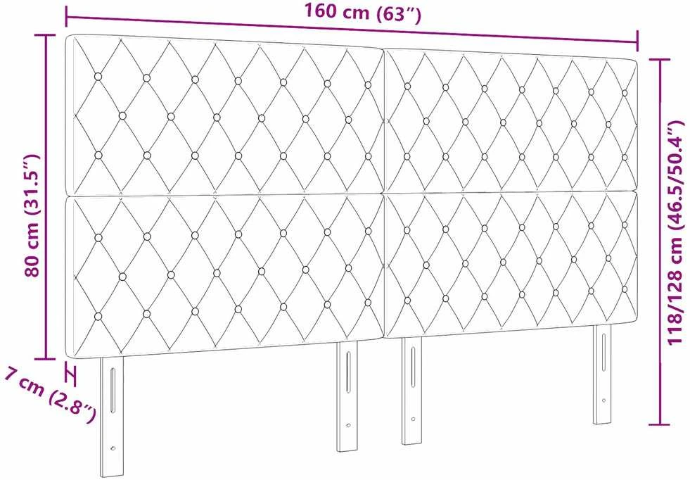Galvūgalis Tamsiai pilka 160 cm Aksomas