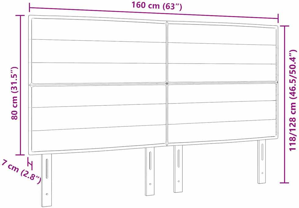 Galvūgalis Tamsiai rudas 160 cm audinys