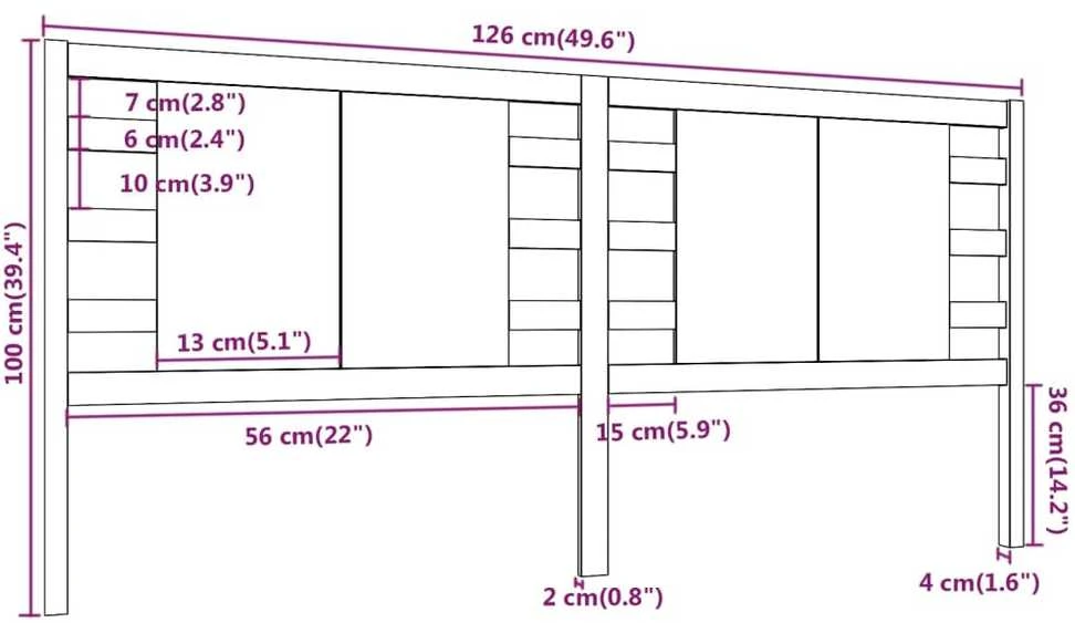Galvūgalis, medaus rudas, 126x4x100cm, pušies medienos masyvas